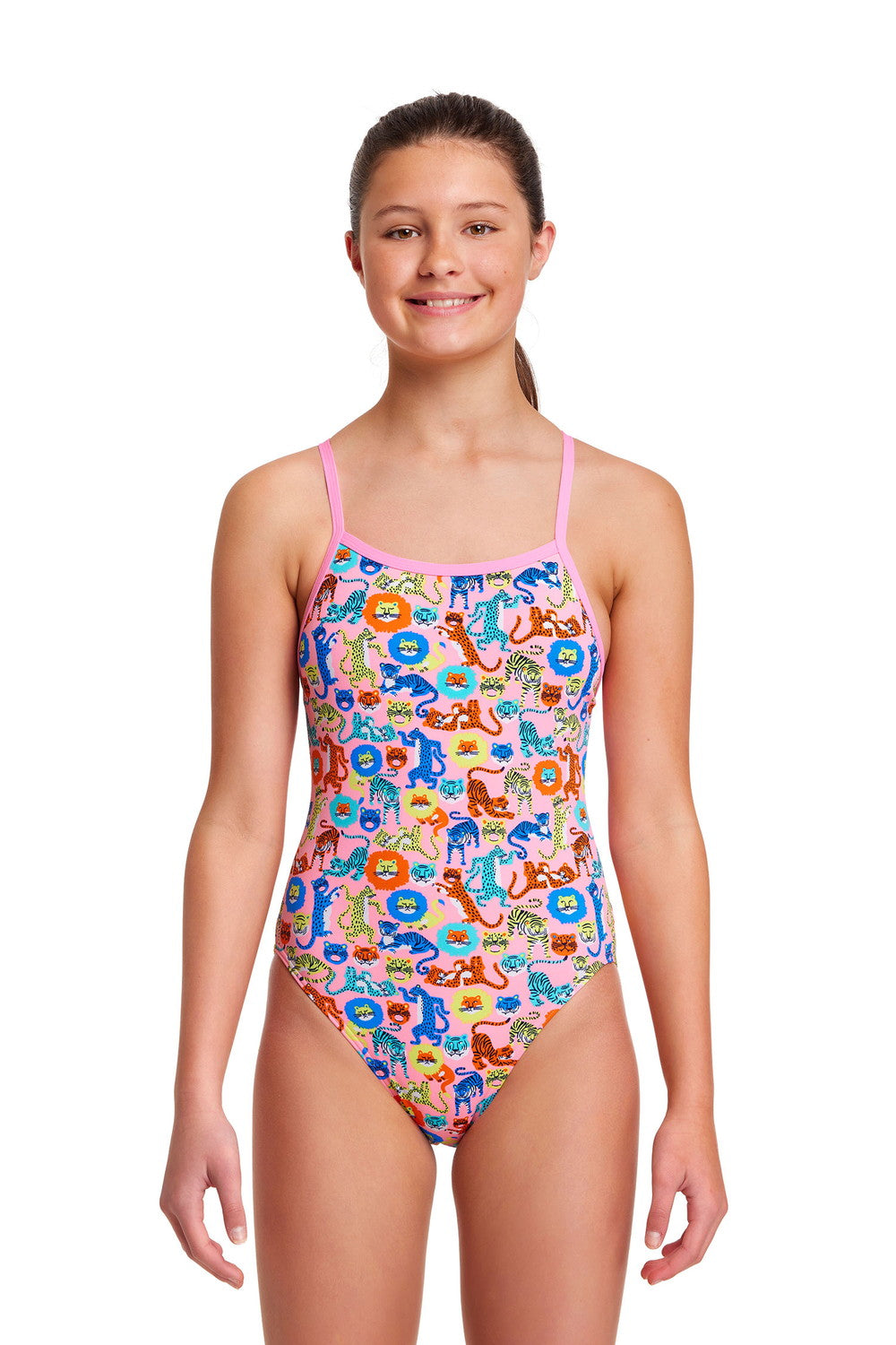 Feline Fiesta 싱글 스트랩 원피스 수영복 FS16G - 걸스 | FUNKITA.JP