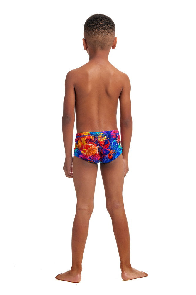 Ocean Galaxy Print Trunk Box Swimsuit FT32T - Toddler Ages 1-7
