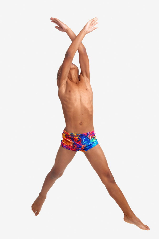 Ocean Galaxy Print Trunk Box Swimsuit FT32T - Toddler Ages 1-7