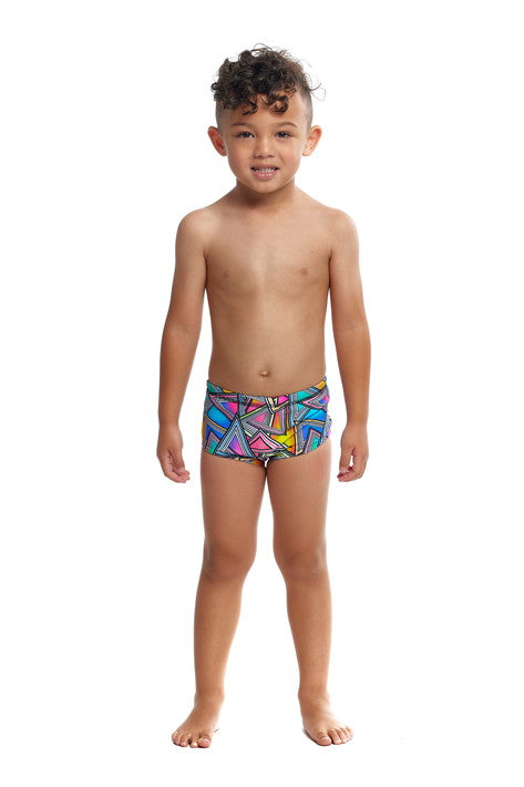 Prism Break Print Trunk Box Swimsuit FT32T - Toddler Ages 1-7