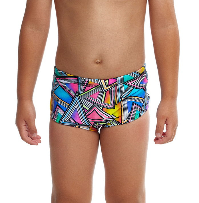 Prism Break Print Trunk Box Swimsuit FT32T - Toddler Ages 1-7