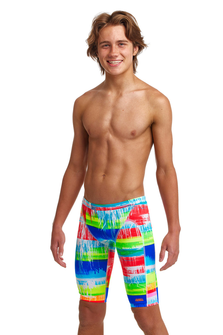 Dye Hard Training Jammer Half Spats Swimsuit FT37B - Boys