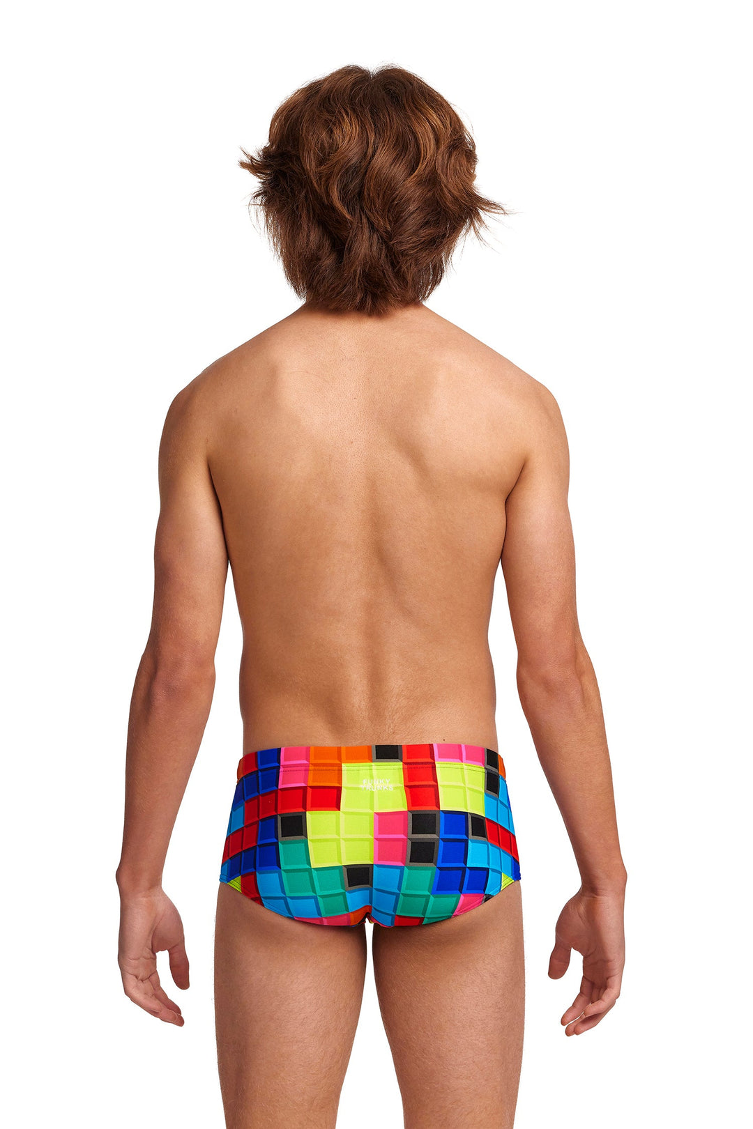 Blocked Sidewinder Trunks Swimsuit FTS010B - Boys