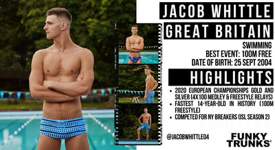 JACOB WHITTLE British Swimmer FUNKY TRUNKS Contract Athlete 