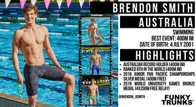BRENDON SMITH Australia Swimmer FUNKY TRUNKS Contract Athlete 