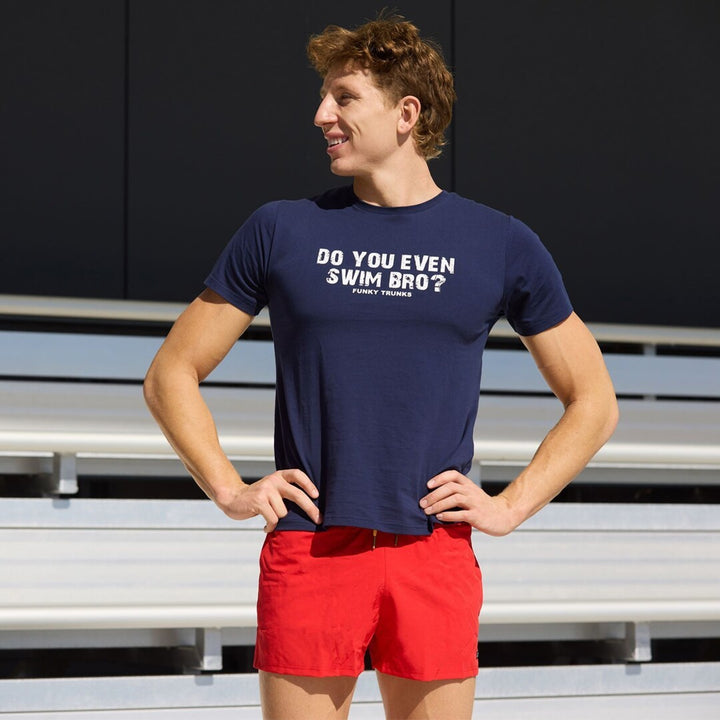 FUNKY TRUNKS メンズ クルーネック スイムTシャツ Swim Bro ネイビー