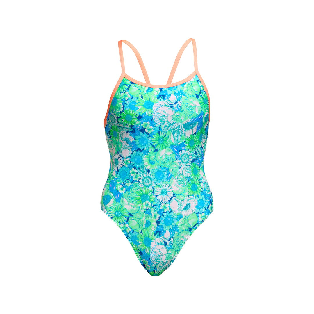 Green Green Grass シングルストラップ ワンピース 水着 FKS030G -ガールズ