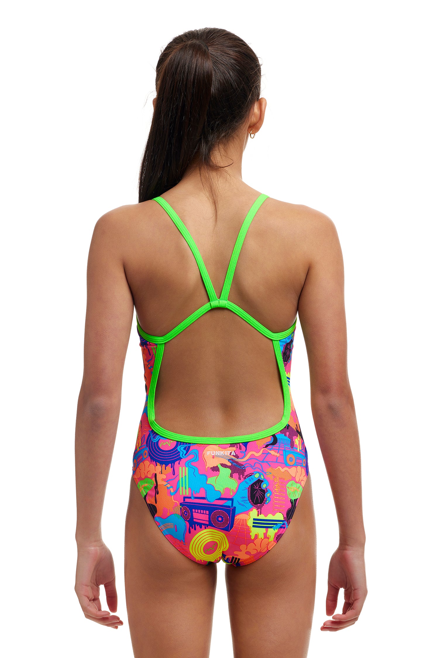 Lotsa Pop シングルストラップ ワンピース 水着 FKS030G -ガールズ – FUNKITA.JP