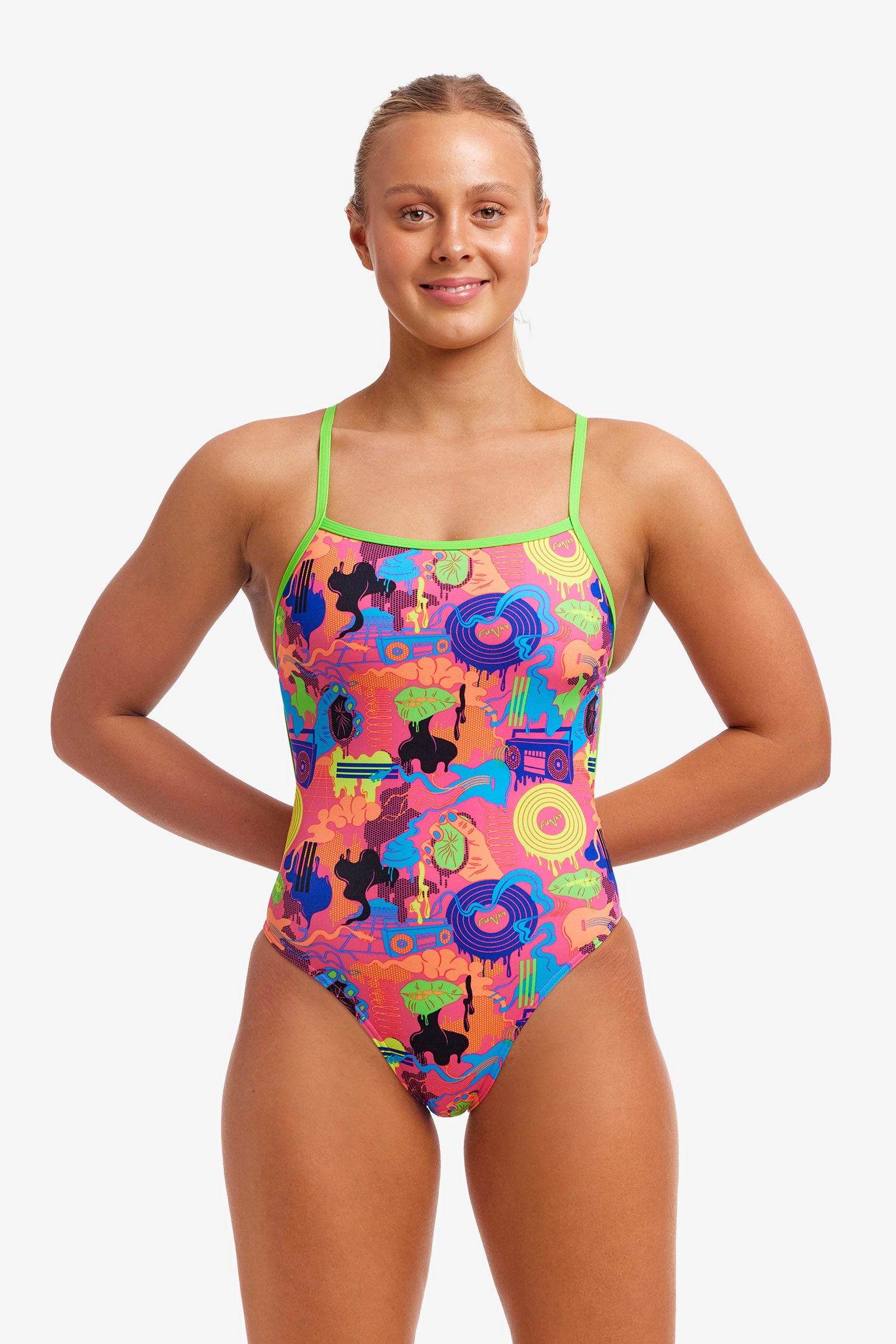 【試着のみ】lill swimwear ワンピース水着 Jungle Town Single Strap One Piece Swimsuit FS15L - Ladies