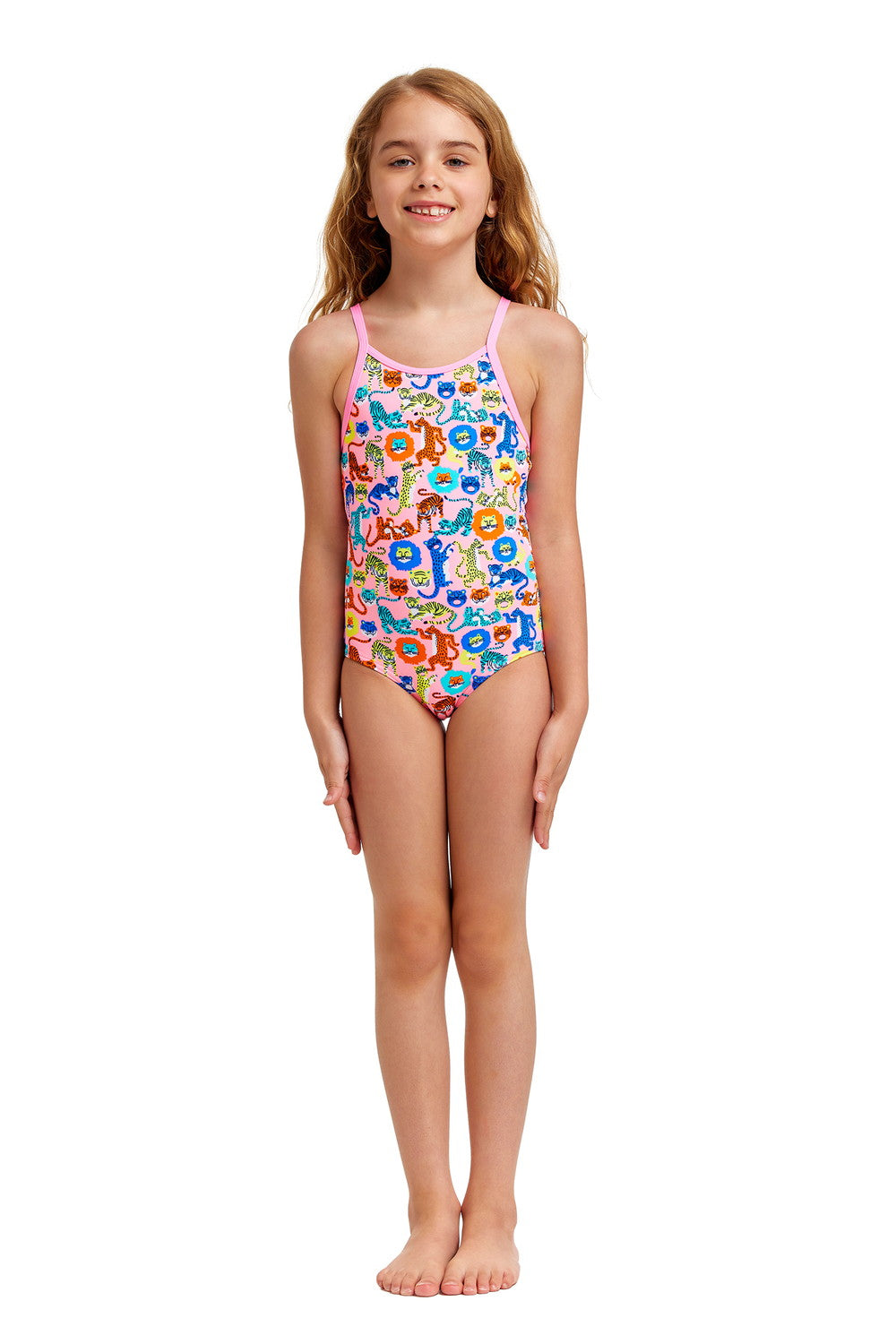 Feline Fiesta Print One Piece Swimsuit FG01T - Toddler Ages 1-7