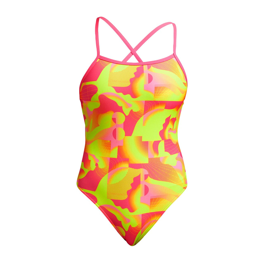 Pinged Pink Thai Tight One Piece Swimsuit FKS001L - Womens