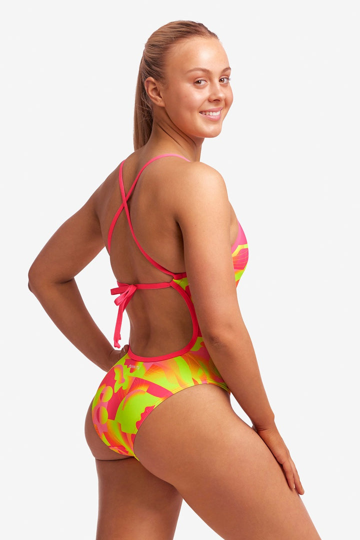 Pinged Pink Thai Tight One Piece Swimsuit FKS001L - Womens