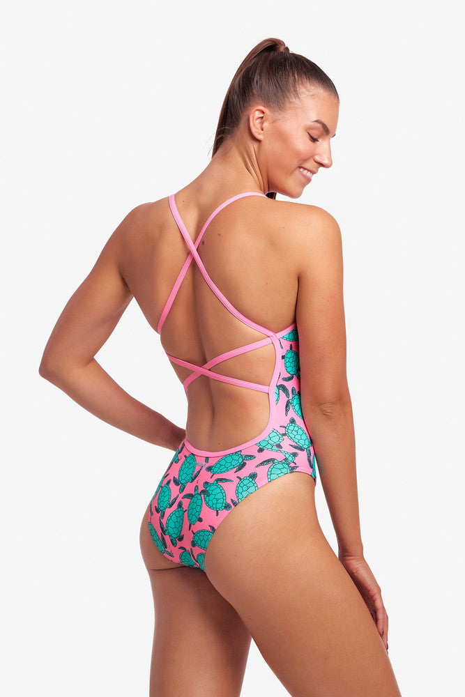 Paddling Pink Strap-in One Piece Swimsuit FS38L - Womens