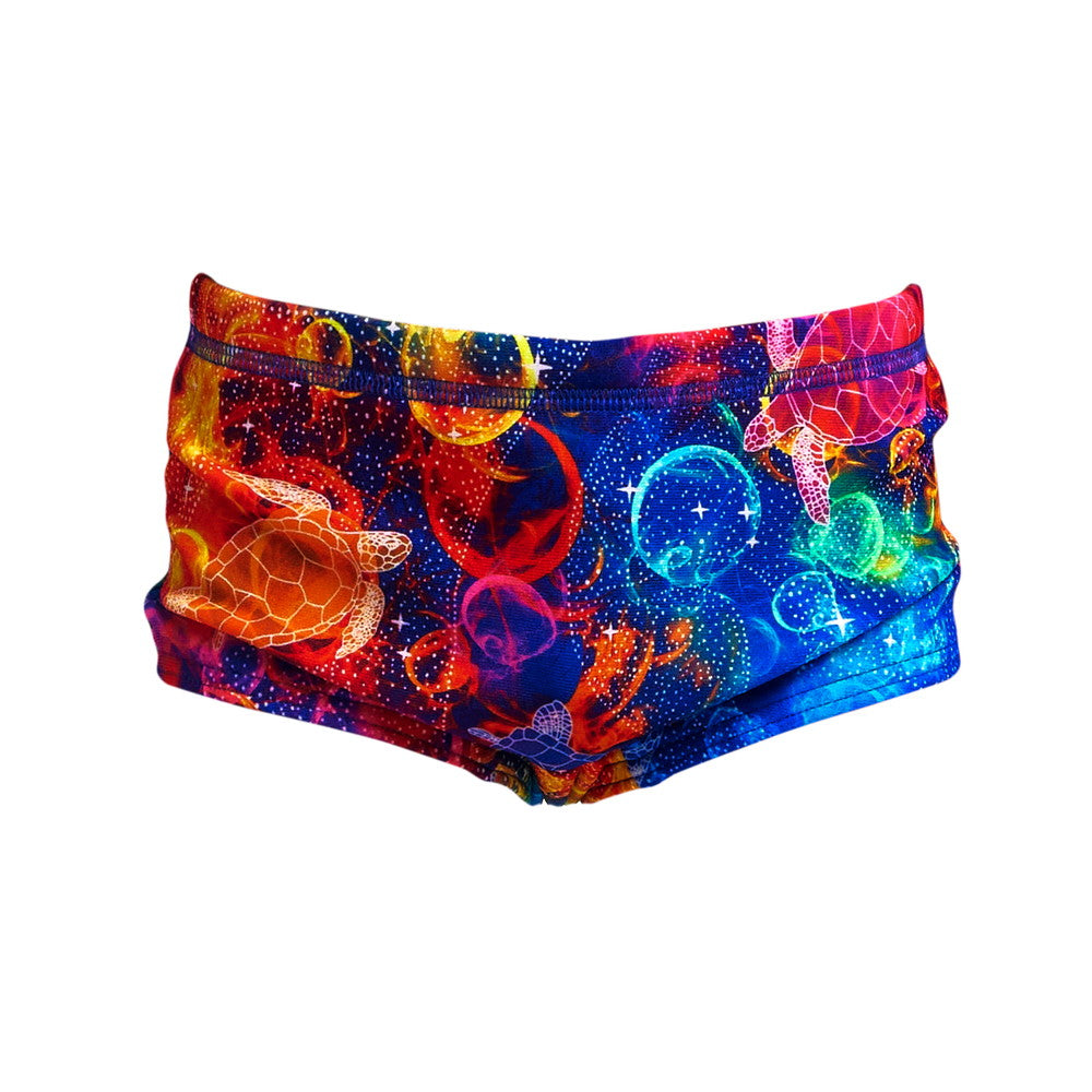 Ocean Galaxy Print Trunk Box Swimsuit FT32T - Toddler Ages 1-7