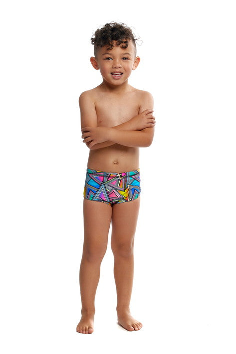 Prism Break Print Trunk Box Swimsuit FT32T - Toddler Ages 1-7