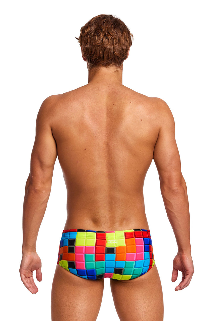 Blocked Sidewinder Trunks Swimsuit FTS010M - Mens