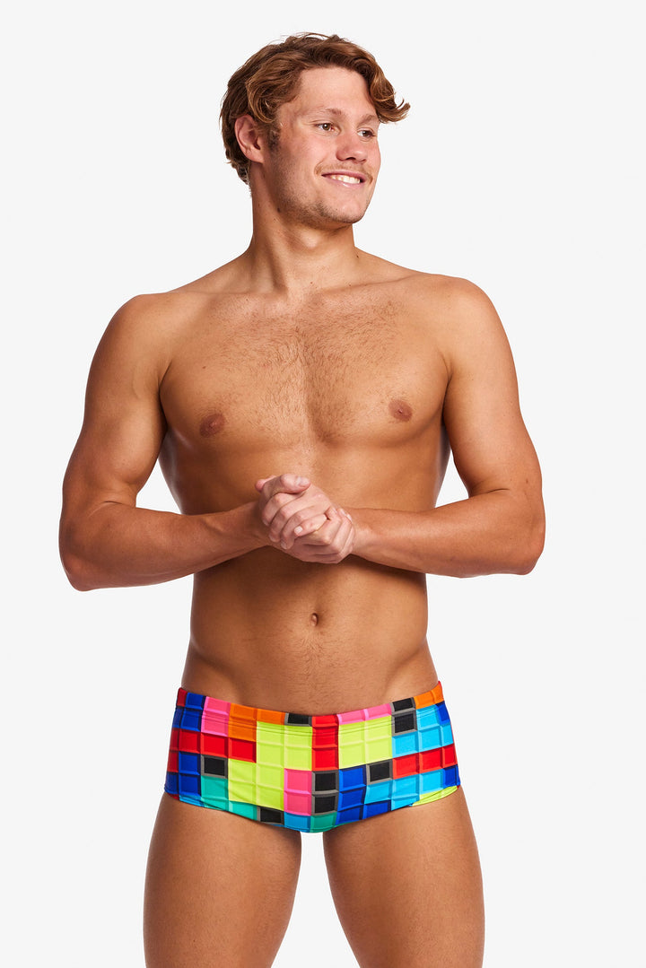 Blocked Sidewinder Trunks Swimsuit FTS010M - Mens