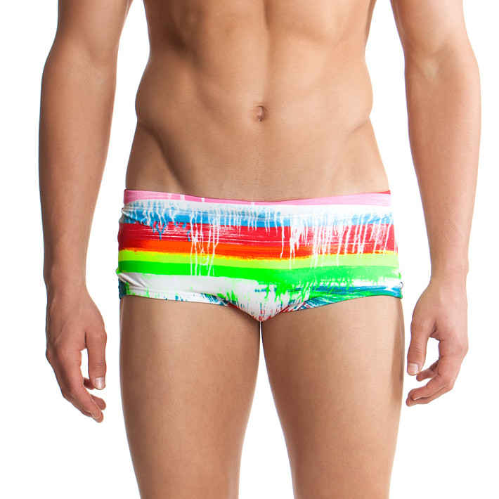 Dye Hard Plain Front Trunk Box Swimsuit FT01M - Mens 