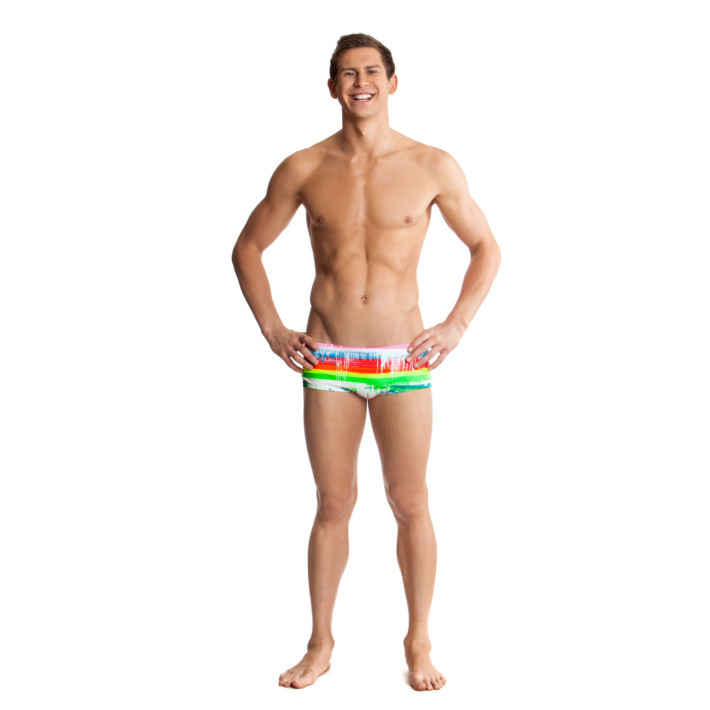 Dye Hard Plain Front Trunk Box Swimsuit FT01M - Mens 